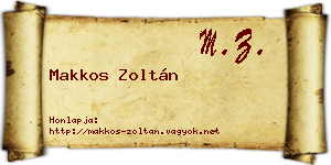 Makkos Zoltán névjegykártya